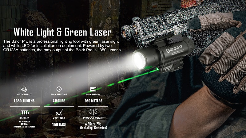 Baldr Pro Tactical Light & Green Laser - Image 3