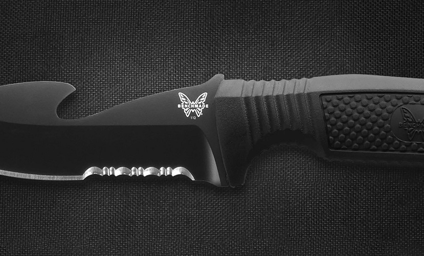112SBK-BLK H2O Fixed Dive Knife | Black Santoprene® - Image 11