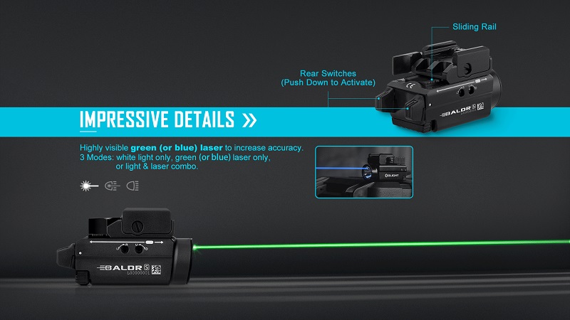 Baldr S Rail Mounted Light 800 Lumens - Image 7