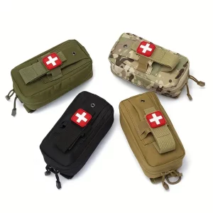 1pc Small Trauma Kit, Portable Tactical First Aid Pouch With Molle System, IFAK Medical Pouch, Emergency EMT Med Kit For Camping And Hiking