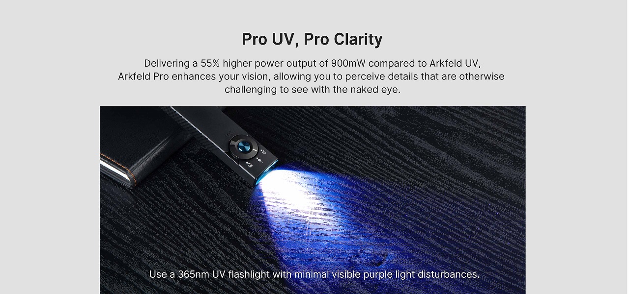 Arkfeld Pro Flat EDC Flashlight with LED Light, UV and Laser - Image 12