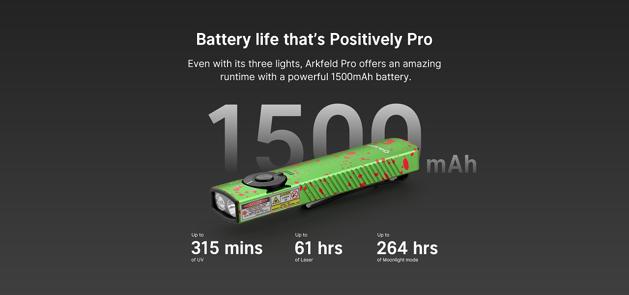 Arkfeld Pro Flat EDC Flashlight with LED Light, UV and Laser - Image 14