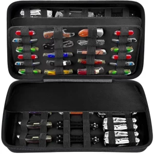 Knife Display Case For 66+ Pocket Knives. Folding Knife Holder Storage Organizer (Box Only)