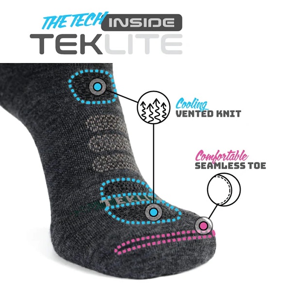 New Grip6 Wool Teklite Ankle Sock - Image 6