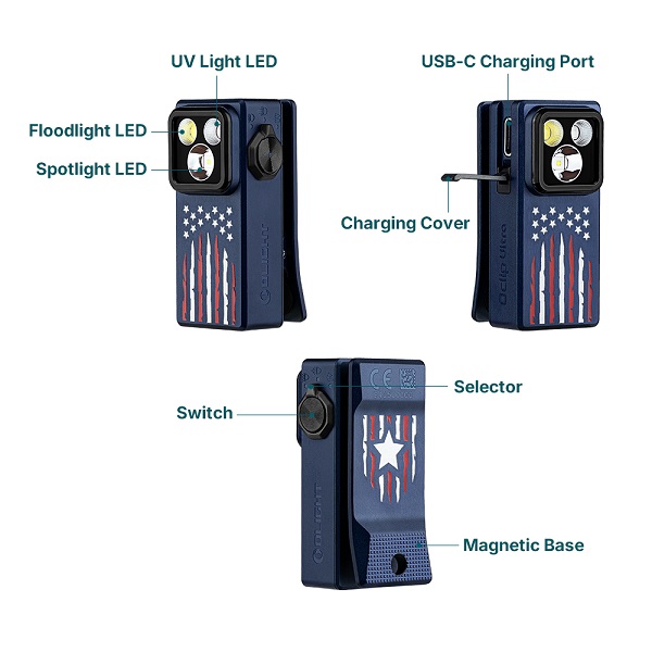 Oclip Ultra Clip-On EDC Light with Flood, Spot, and UV Modes - Image 9