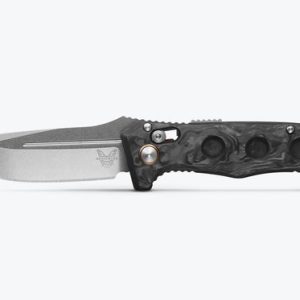 2730GY-04 Mini Auto Adamas Marbled Carbon Fiber Drop Point
